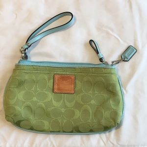 COACH signature large wristlet